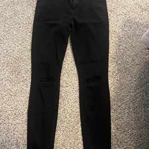 Women's AE Black Distressed Jeans